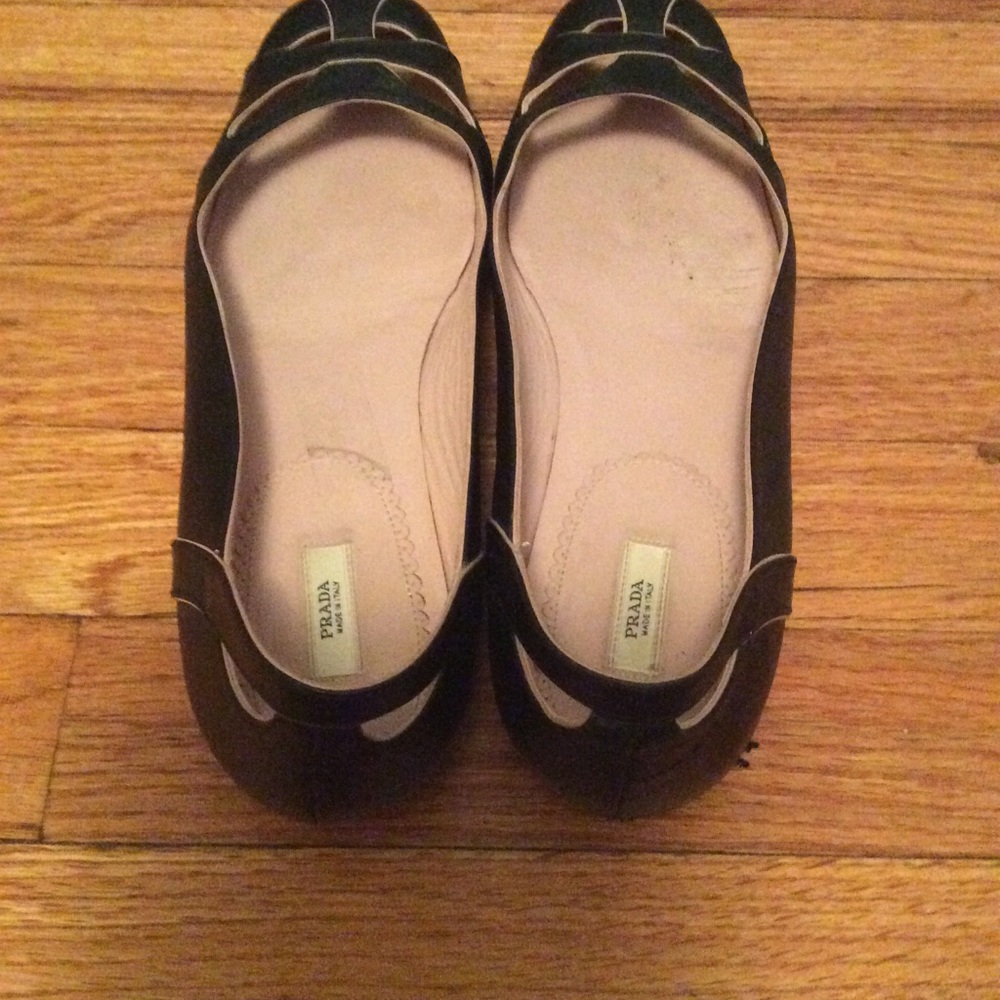 Prada, black dress shoes